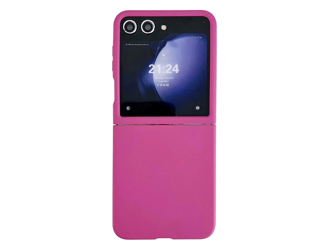 Capa De Celular Samsung Galaxy Z Flip5 Com Janela Grande E Toque De Pele, Em Policarbonato (pc), Para Uso Com Samsung Galaxy Z Flip5