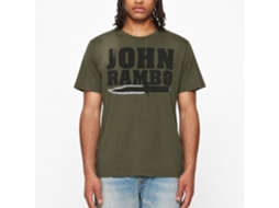 Rockinstone Rambo Movie Jonbo Solid Military Green Adult T-shirt Size:xxl