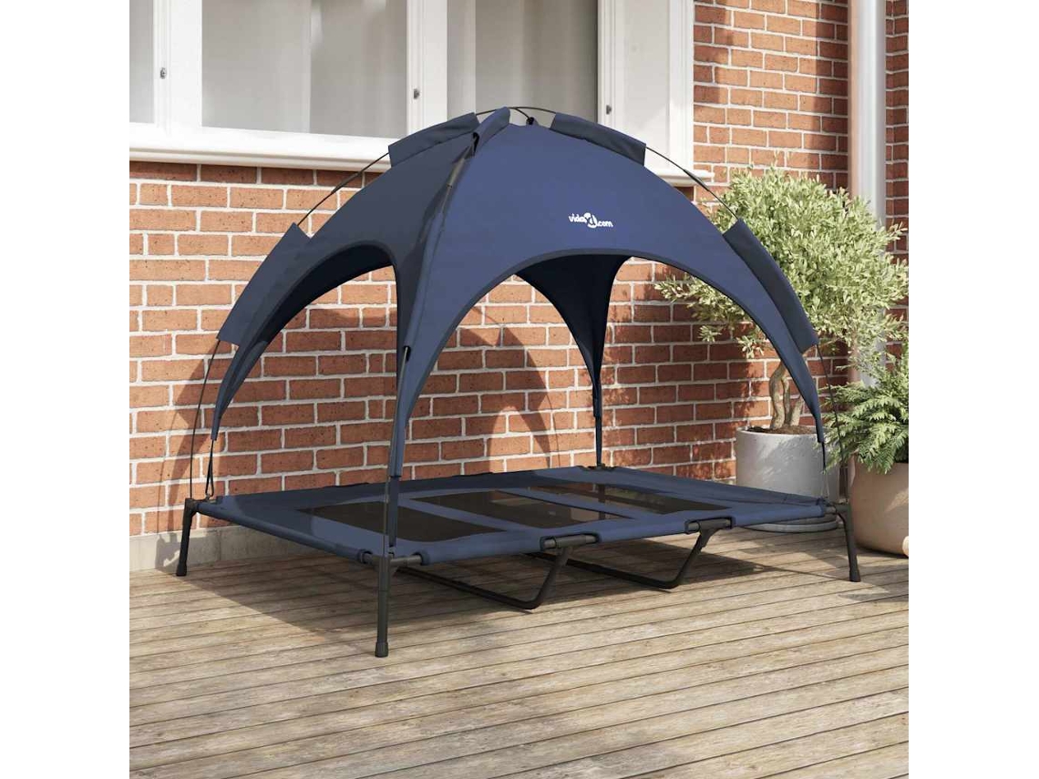 Vidaxl Cama Para Cachorro Manual Azul Marinho 122 X 93 X 106,5 Cm Aço