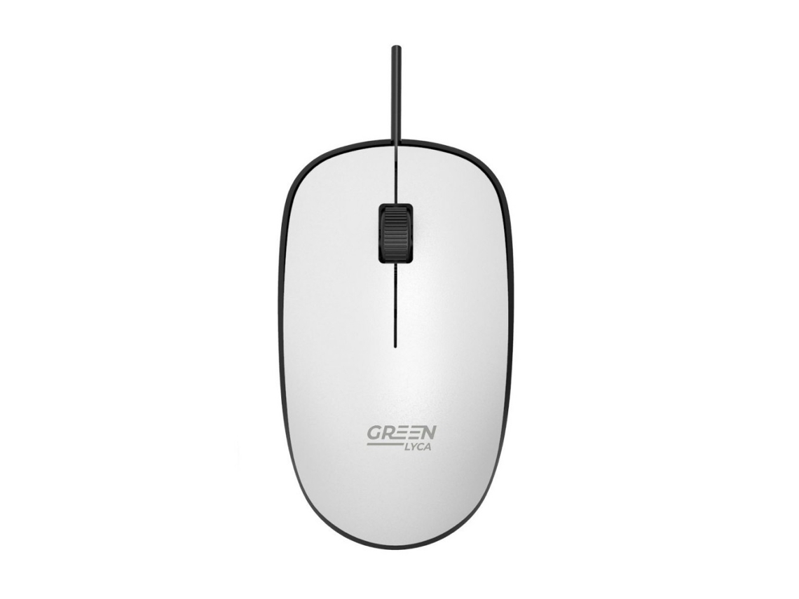 Rato com Fio 1200 DPI, Cabo 120cm, Design Ergonômico, Compatível com PC e Notebook Branco PAPRIKA