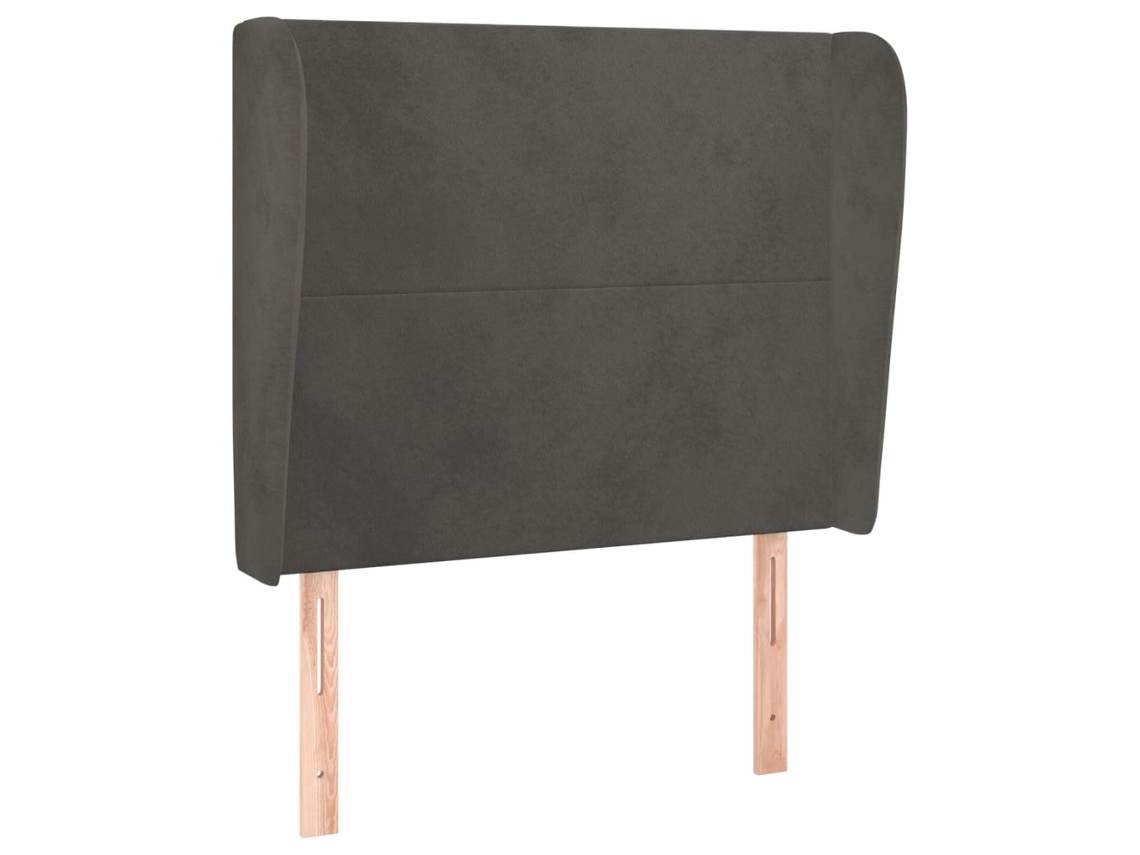 Headboard, Headboards Vidaxl Cinzeto Veludo (83 X 23 X 118/128 Cm)