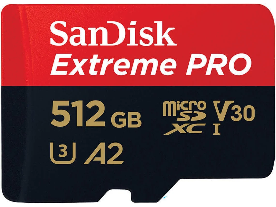 Cartão de Memória Micro SDXC SANDISK Extreme PRO (512 GB - 200 MB/s - Classe 3)