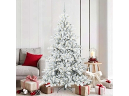 Vidaxl Árvore De Natal Articulada Artificial Branco 180 Cm Pvc E Aço