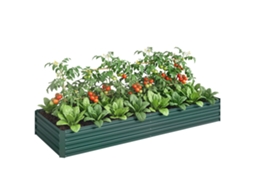 Cama Elevada de Metal para Jardim Externo.suporte para Plantas,flores e Ervas.241x90,5x30cm BTFORUS