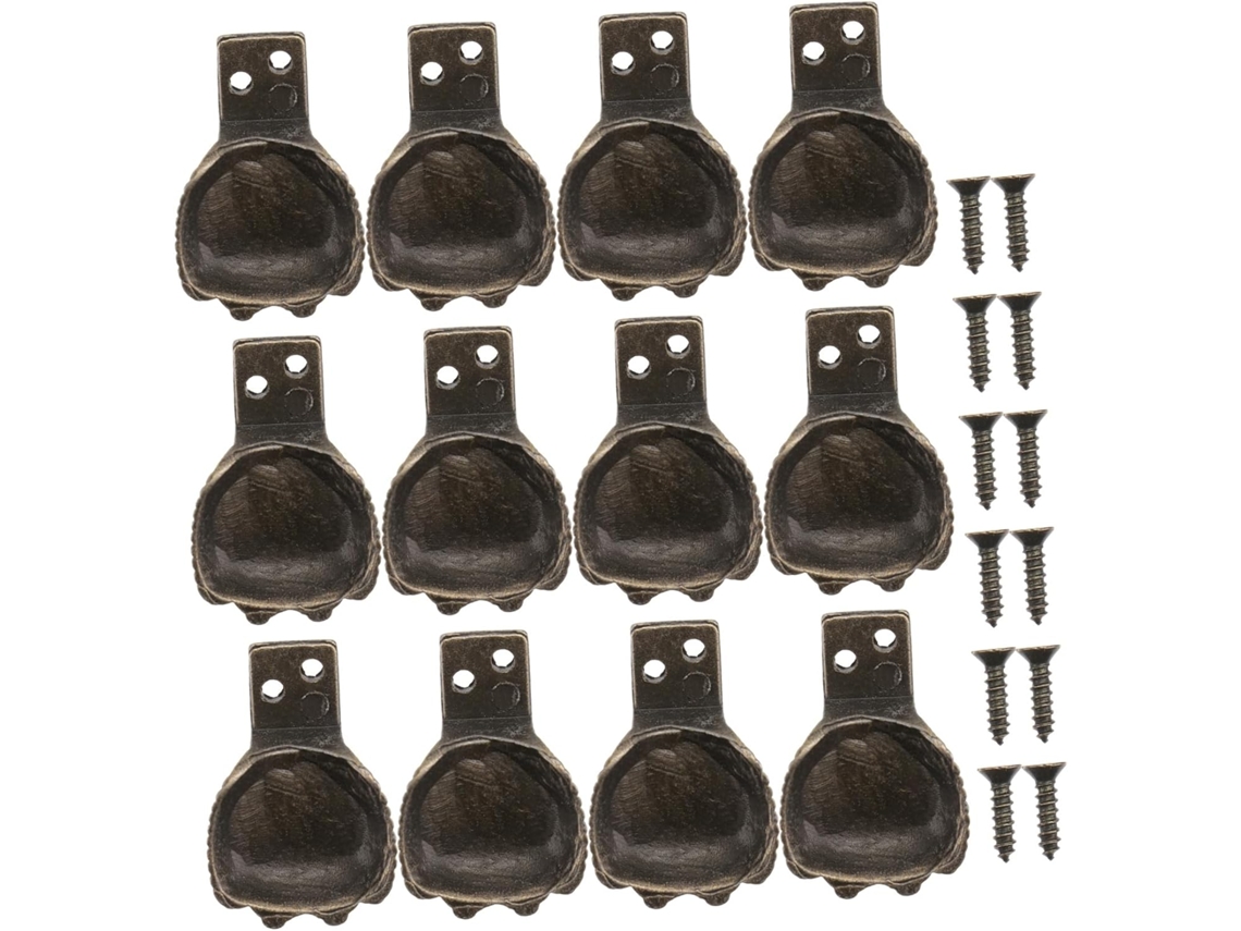 Protetor De Pés Com Base Madeira Bronzeada, Suporte Criativo Para Móveis Em Liga De Zinco, 12 Peças