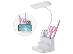 Lurelia Candeeiro Led De Mesa Com Suporte 36,5 Cm 3 Cm 3 Modos Pescoço De Ganso Branco