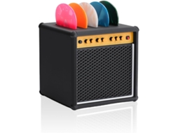 Estojo para Palhetas, Suporte para Palhetas de Guitarra, com 5 Compartimentos, Preto AQUAFORGE