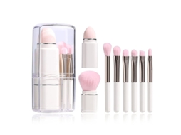 Conjunto de Pinceis de Maquilhagem Portatil 8 em 1 com Esponja para Viagem e Maquilhagem Completa