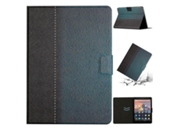 Capa De Couro Sintético Para Tablet Amazon Kindle Fire Hd 8 (2018/2017/2016) Com Costura Em Cor Sólida.
