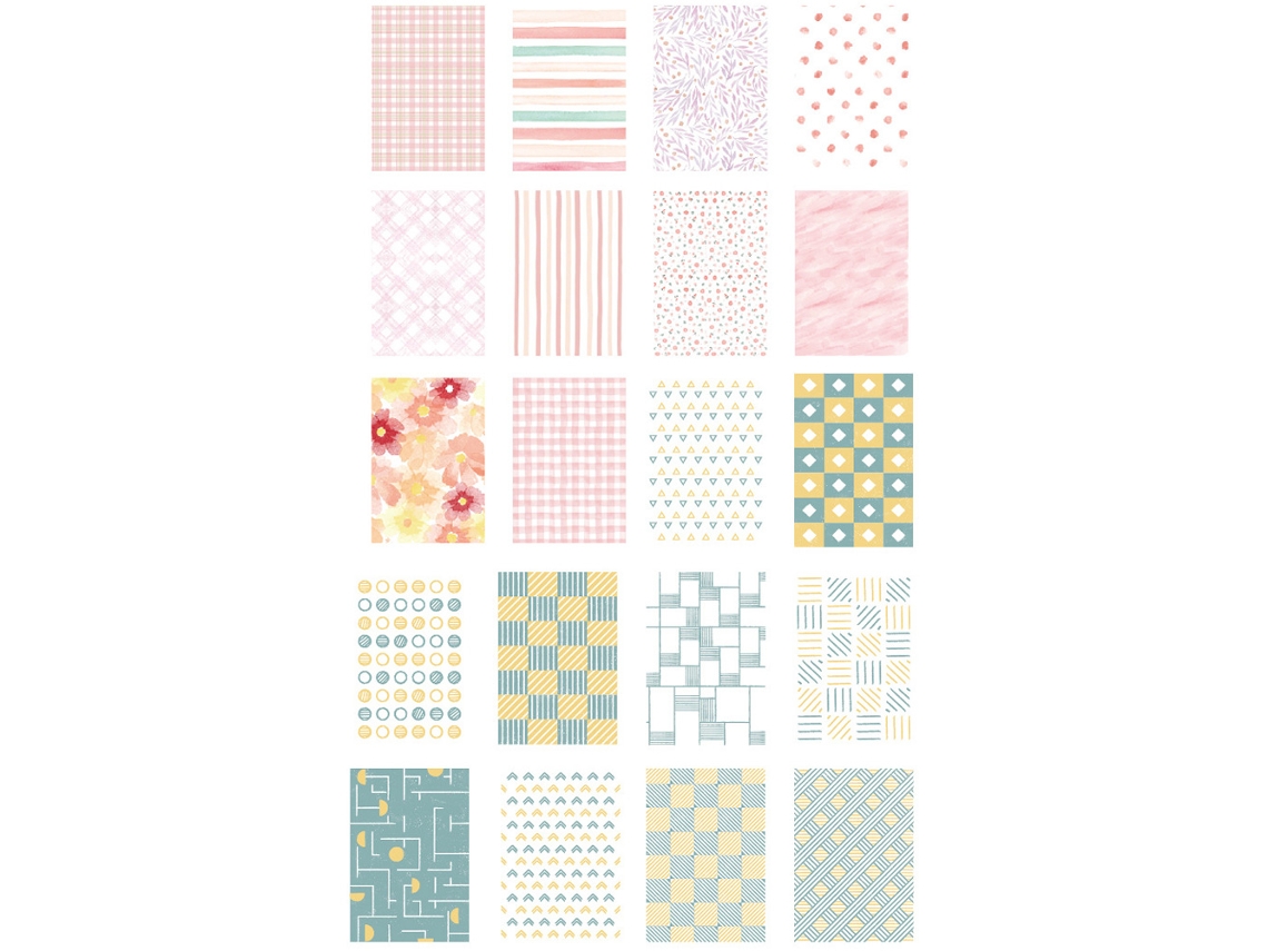 Papel para Scrapbook Pequeno Padrões Neutros 300 Peças para Scrapbooking NEVEANCE