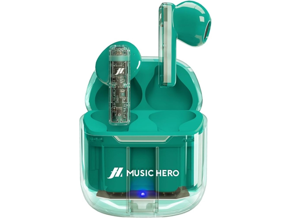 Auriculares Bluetooth True Wireless SBS Music Hero (Outlet Caixa Aberta - In Ear - Microfone - Ciano)