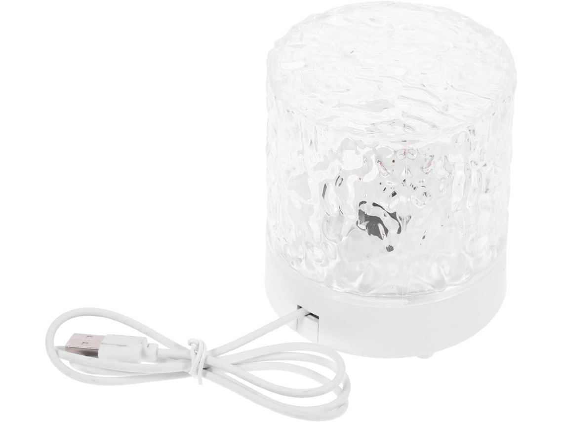 Luminária De Mesa Led Em Pc Com Efeito Onda, Luz Noturna Giratória Uso
