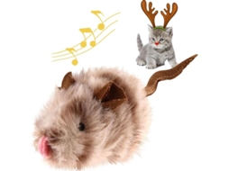 2026 brinquedo Interativo para Gatos com Sons de Animal Barulhento Design de Rato Realista