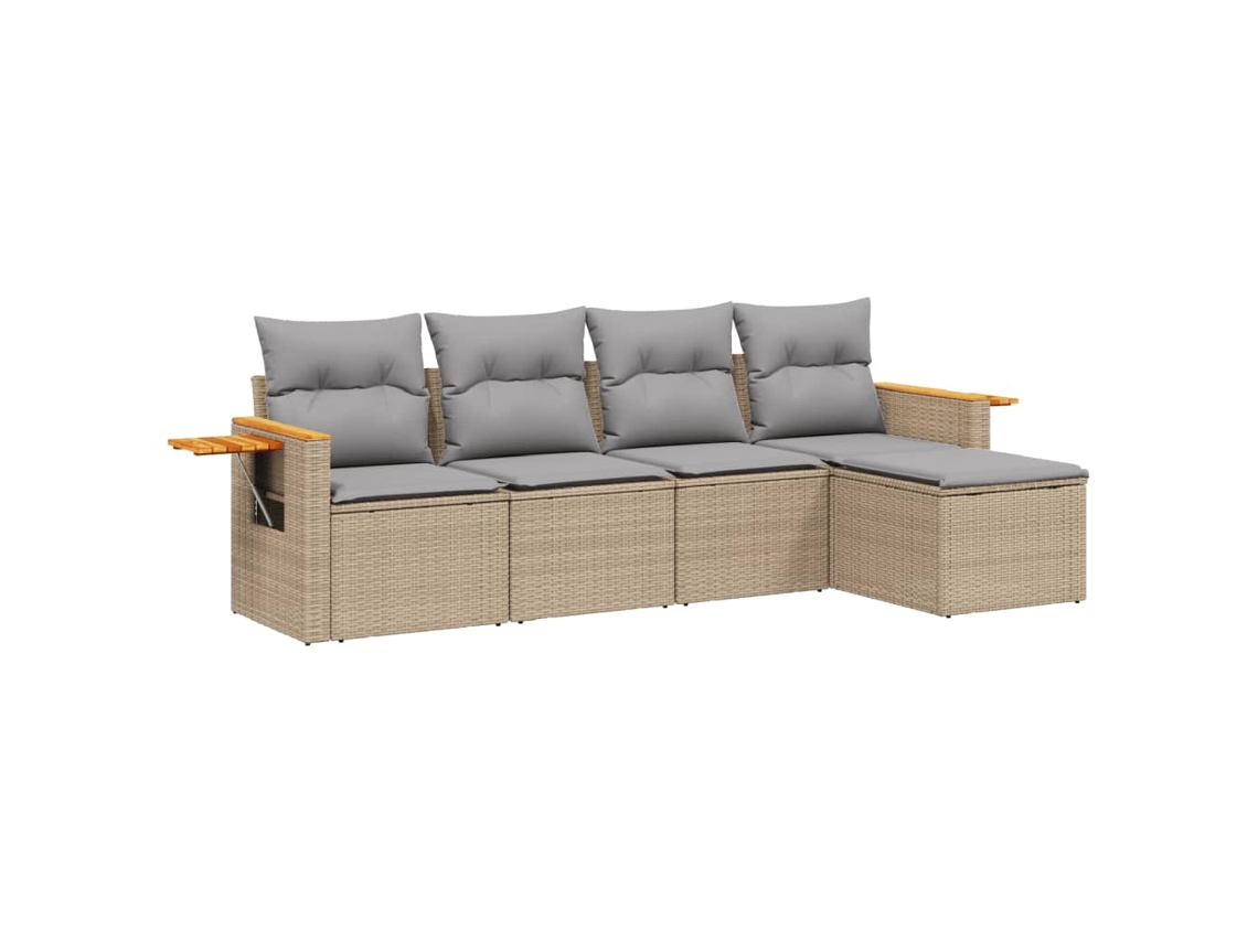 Garden Sofa Set, Garden Sofa Sets Vidaxl Bege Rattan / Vime (n/a)