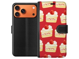 Capa Carteira Para Apple Iphone 17 Pro Max Com Estampa De Bolo