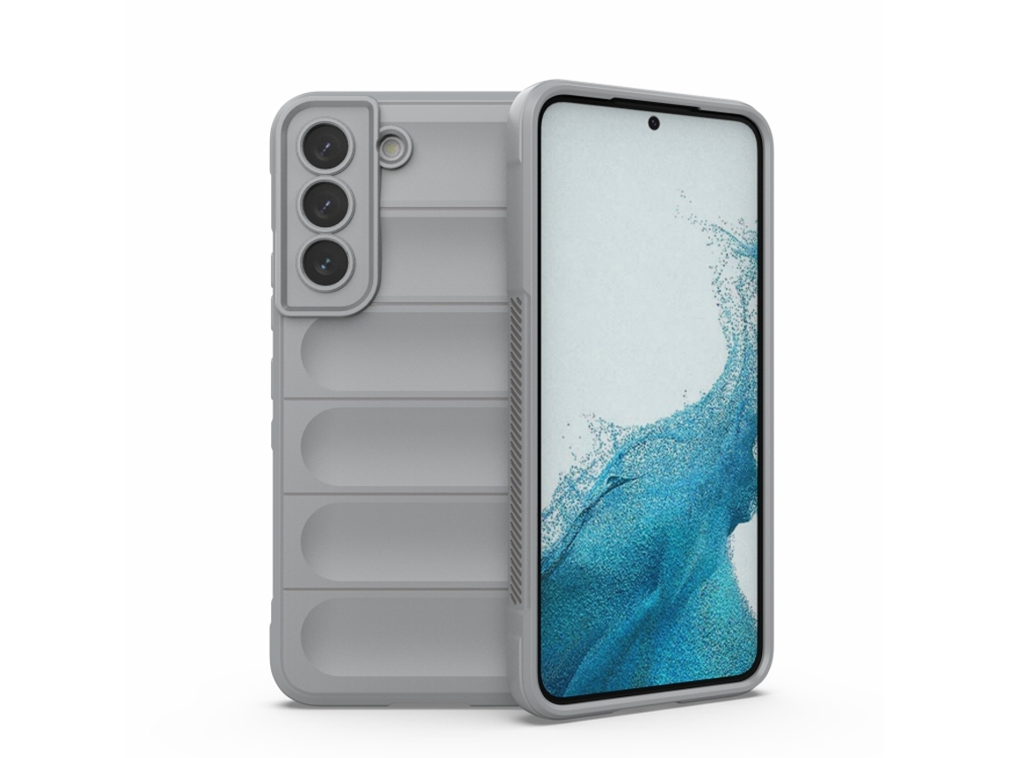 Capa Halinuia Para Samsung Galaxy M23 5g Magic Shield Tpu Flanela Cinza (proteção Integral, Interior Em Flanela)