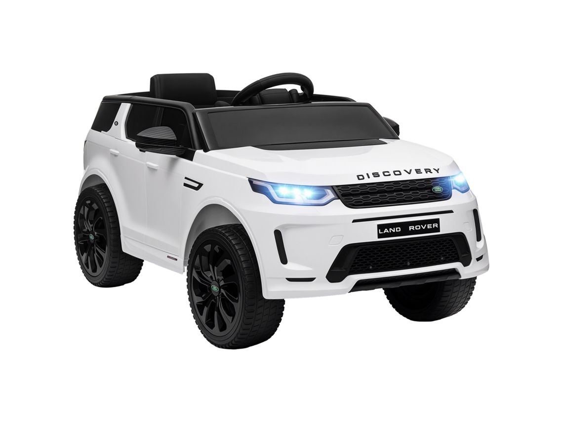 Carro Infantil Elétrico Licenciado Land Rover com Faróis. Corneta e Cinto. 106x65,5x51 Cm. Branco Ge