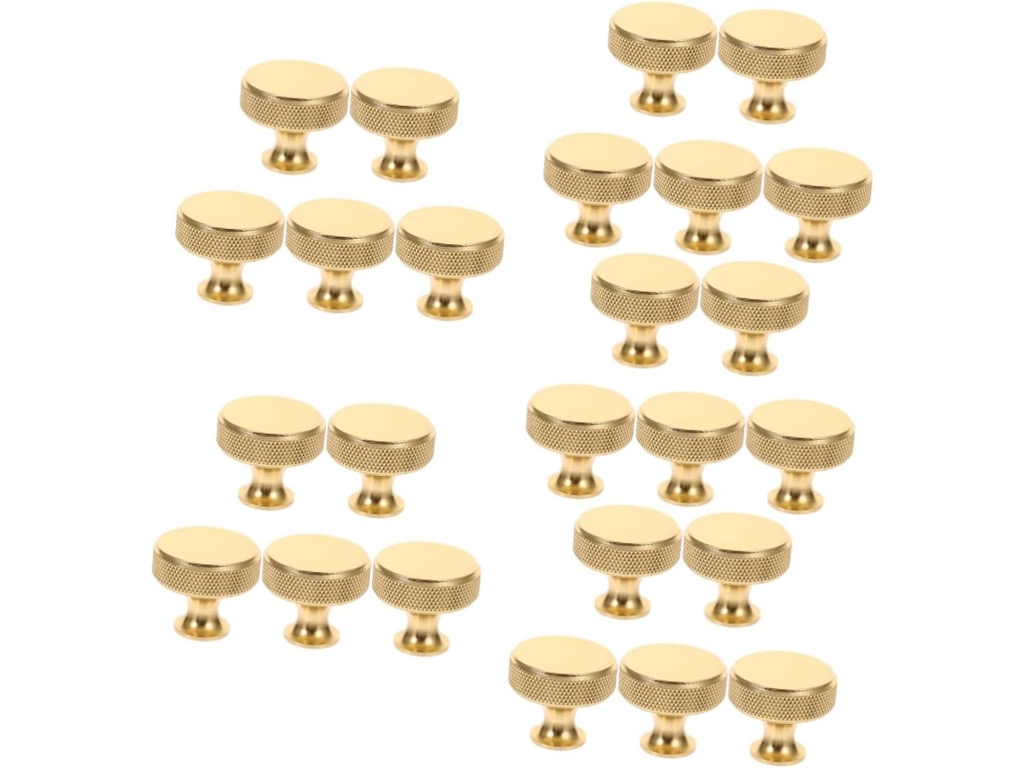 Conjunto De 25 Puxadores De Gaveta Em Metal Dourado, Estilo Moderno, Para Móveis.