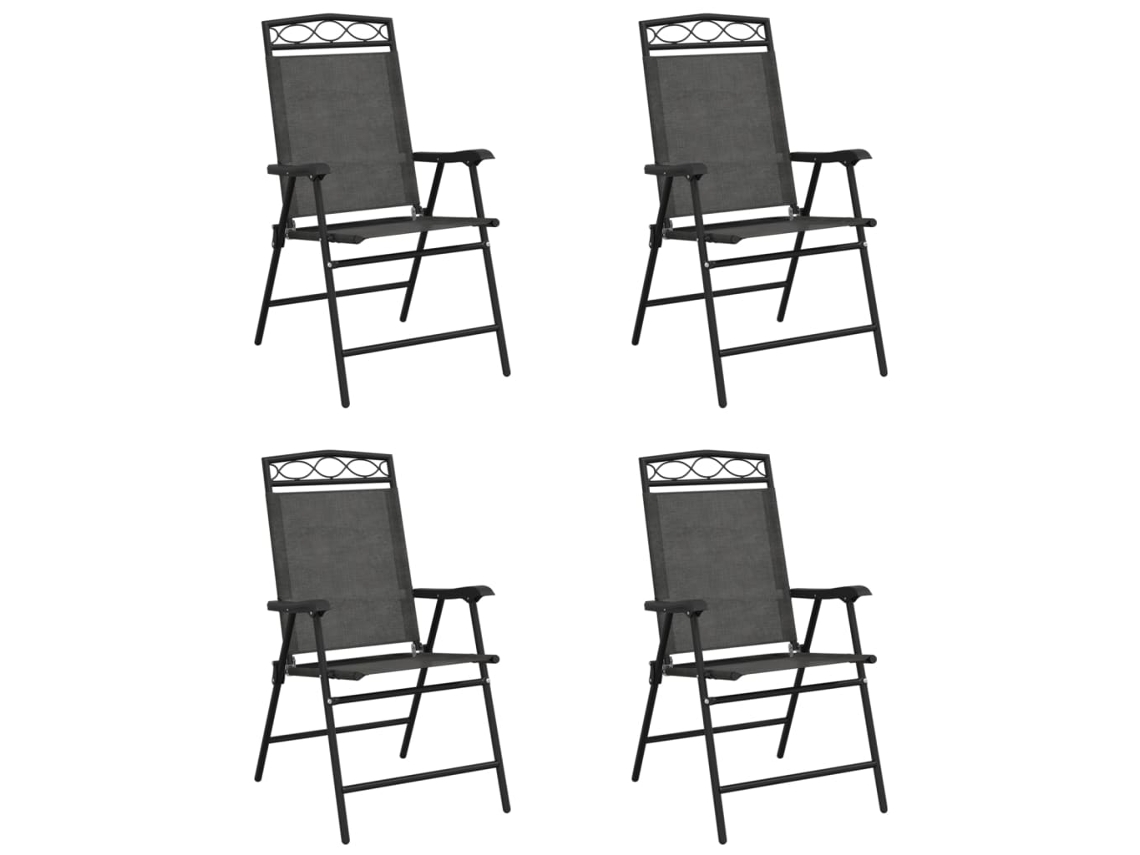 Folding Chair, Folding Chairs Vidaxl Cinzeto Aço (n/a)