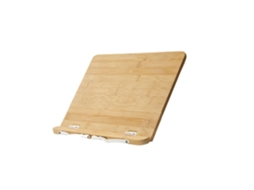 Suporte de Leitura de Bambu Portátil Ajustável Pasta de Livro Plegável para Tablet Estudo Casa
