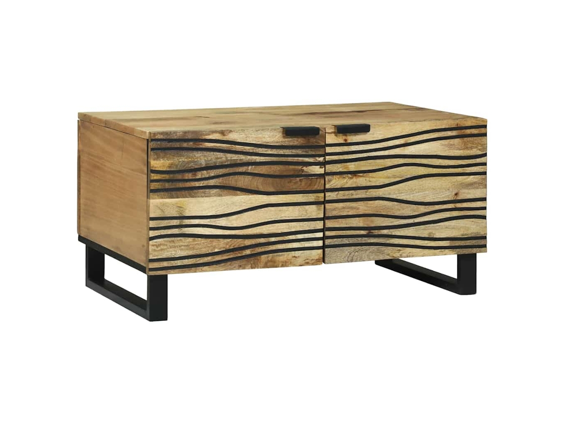Vidaxl Mesa De Centro Natural 80 X 50 X 40 Cm Derivados De Madeira