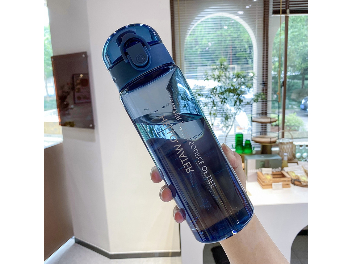 Garrafa de Água de Plástico Portátil para Estudantes, Resistente a Quedas, Adequada para Uso no Verão com Chá Engarrafado. MDUG (azul)