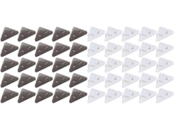 Clipes triangulares transparentes, 50 unidades, pequenos e elegantes, para organizar livros, provas, entradas e outros itens.