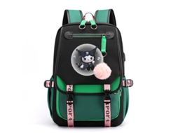 Mochila Escolar, Cores Preta, Verde
