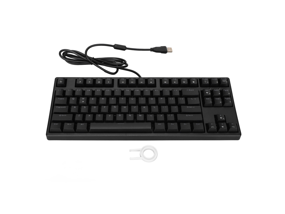 Lurelia Teclado Mecânico Para Jogos Com 87 Teclas, Switch Linear, Luz Branca E Múltiplos Modos De Iluminação, Na Cor Preta