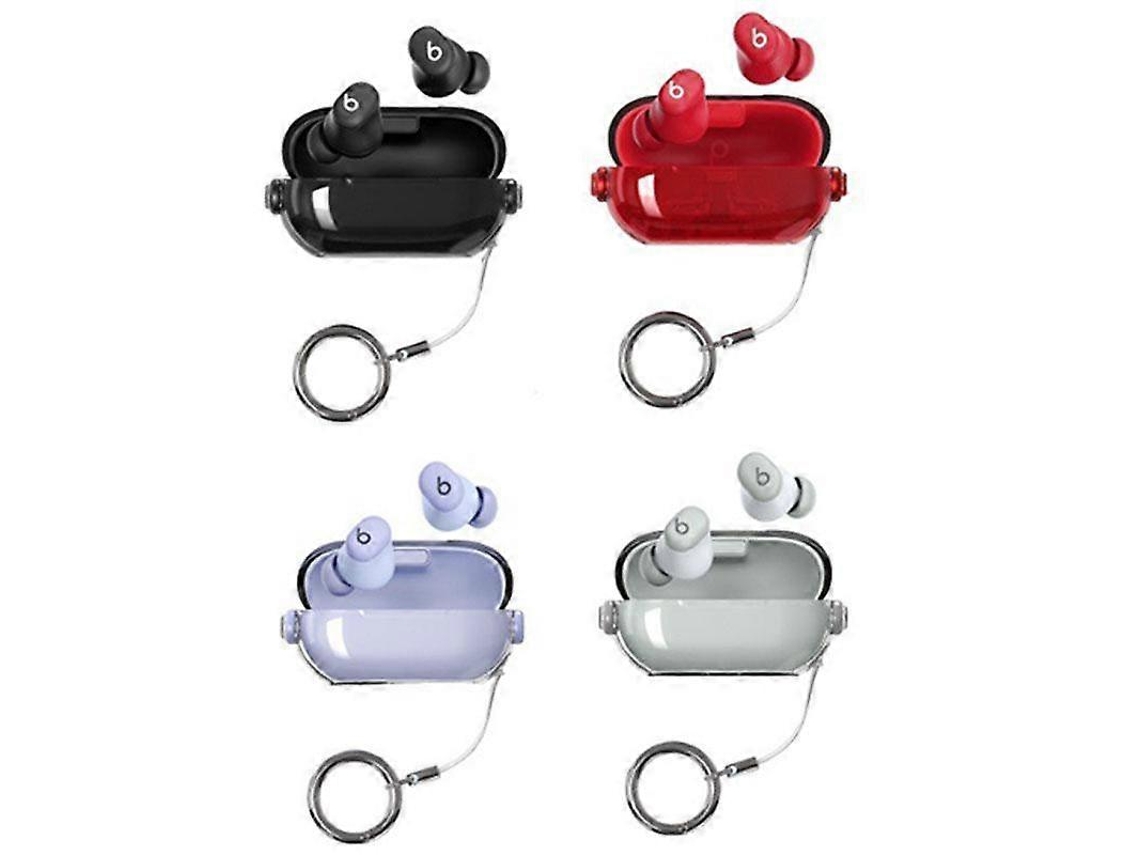 Camada transparente e criativa com data de impressão e clipe para o cabo, compatível com Beats Solo Buds. GIECY