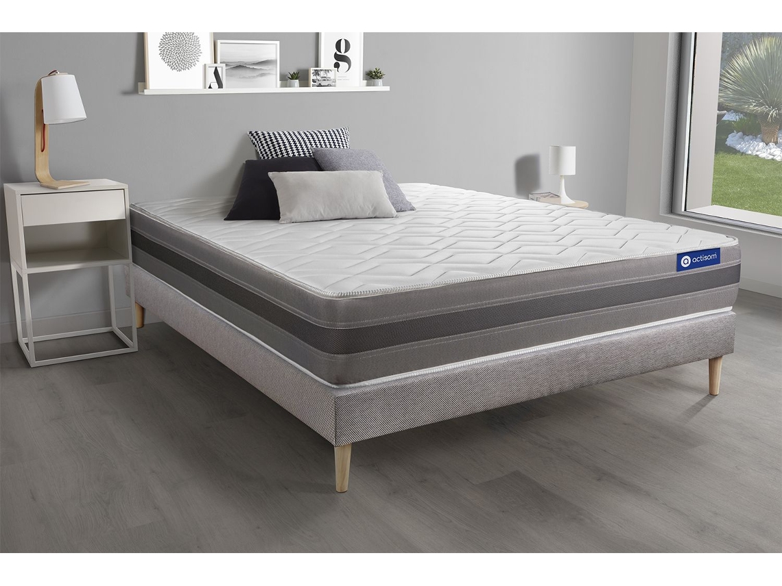 Sommier de Casal Actimemo Relax Memória ACTISOM Espuma com memória Cinzento (120x190)