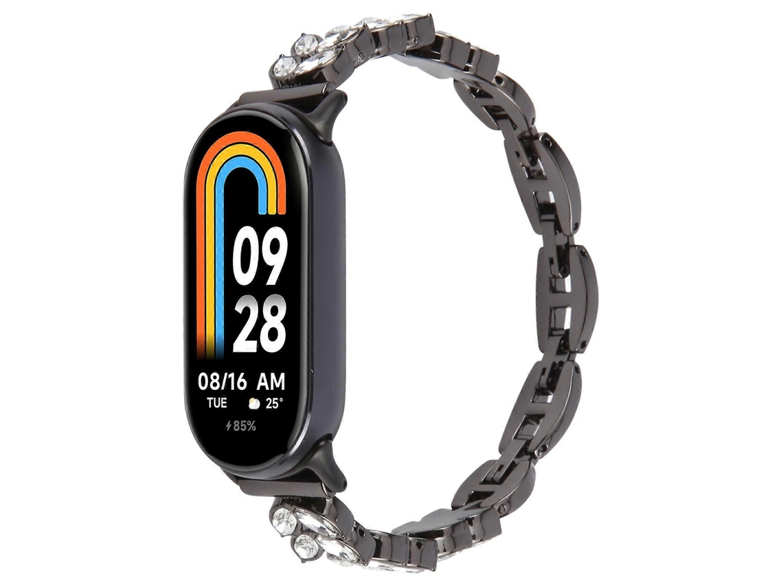 Pulseira De Metal Com Diamante Em Formato De Espiga De Trigo Para Xiaomi Smart Band 9/8
