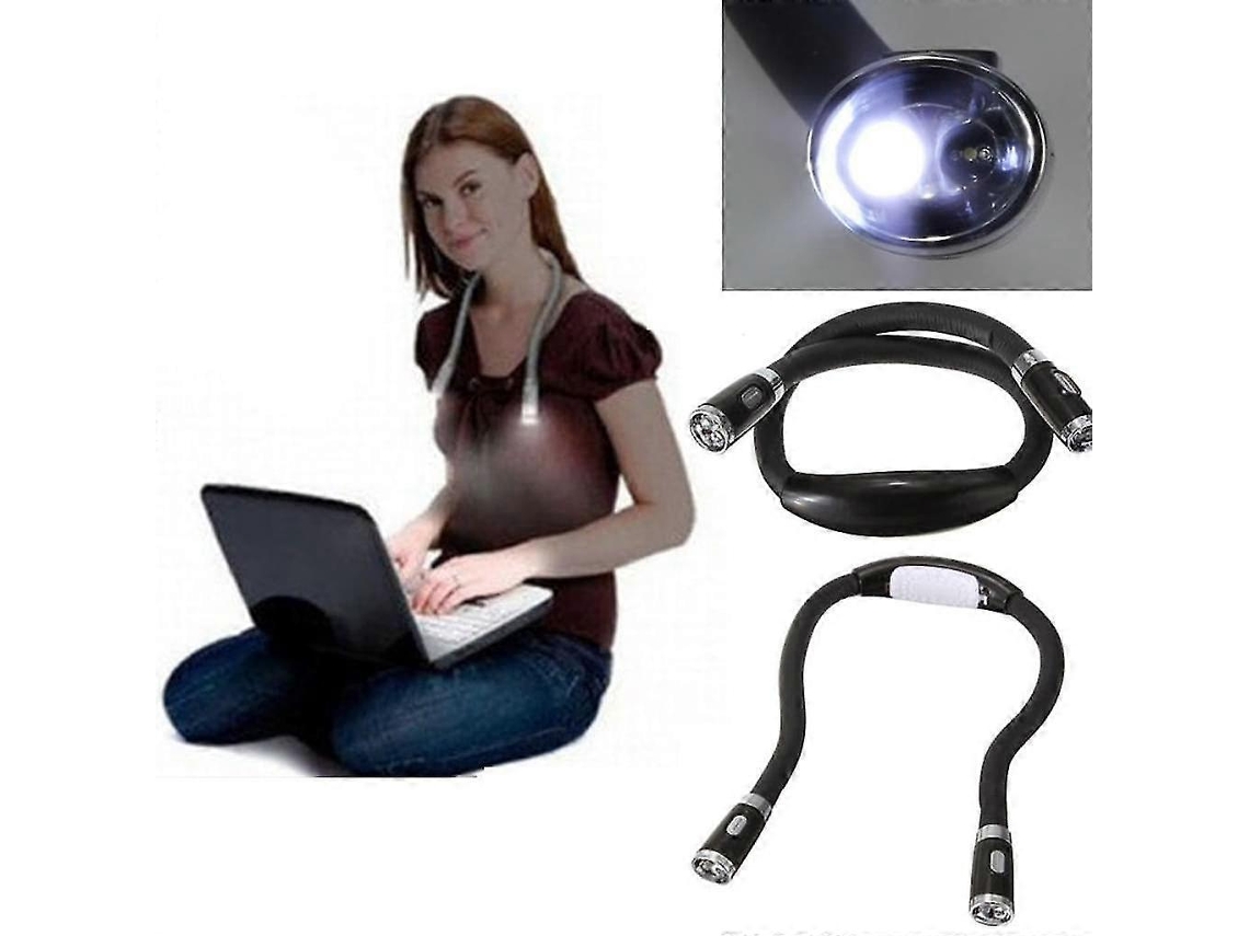 Rebe luz de Cuello Led Portátil Flexible para Leitura, Braços Macios Ajustáveis e Luz Suave Sem Danos Aos Olhos