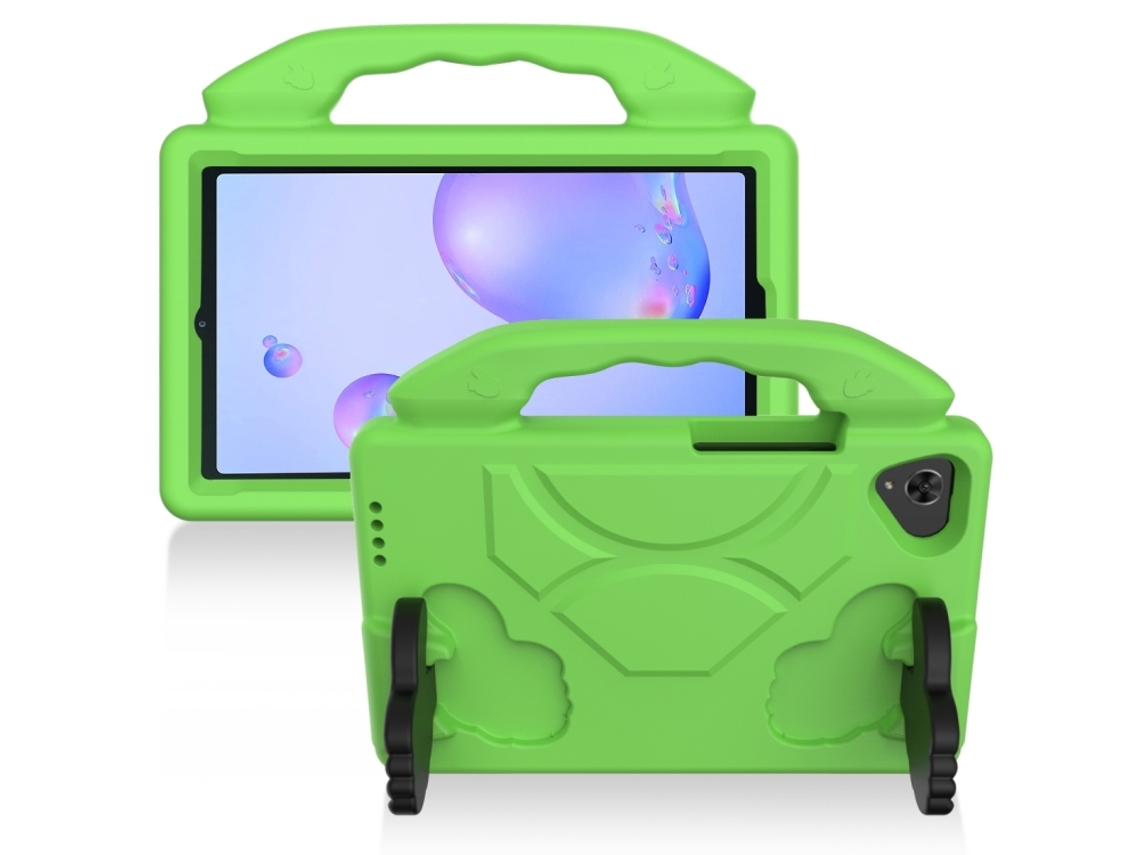 Capa Infantil Eva Anti‑choque Com Suporte Para Polegar Halinuia, Cor Verde Para Tcl Tab 8 Le 2023 /tab 8 2022