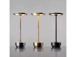 Lâmpada De Mesa Sem Fio Ajustável Impermeável De Metal Usb Recarregável - 1 Peça Oro