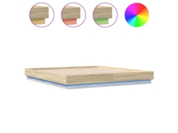 Bed Frame, Bed Frames Vidaxl Marrom Madeira Processada (200 X 200 Cm)