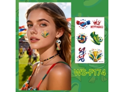 Tatuagens Temporárias de Futebol, Conjunto de 10 Peças, Impermeáveis, Ideais para Torcedores e Eventos Esportivos, Ergonômico, Uso Diário STELASPLEN