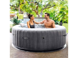 INTEX PureSpa Deluxe 196 cm cinzento-madeira