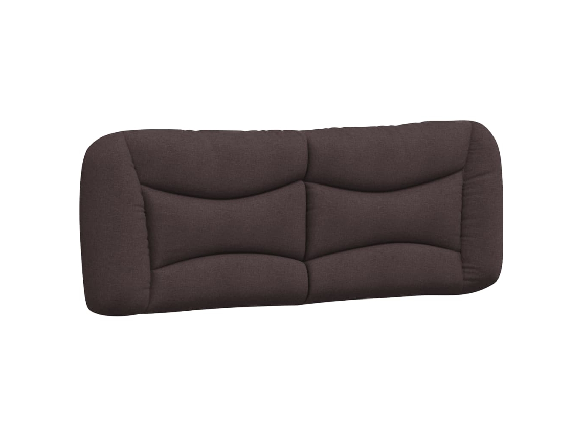 Almofadão de cabeceira VIDAXL tecido castanho-escuro (120 cm)
