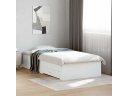 Vidaxl Estrutura Cama C/ Gavetas 90x190 Cm Derivados De Madeira Branco