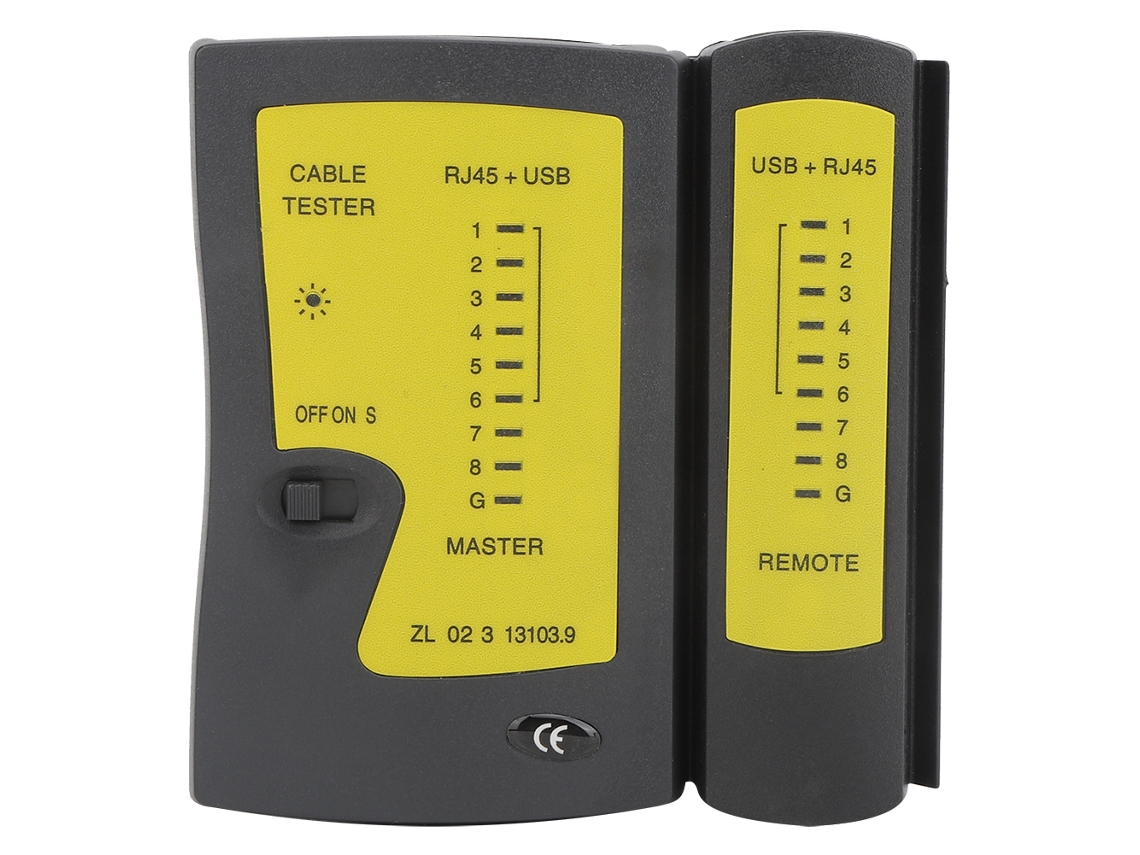 Testador Profissional de Cabos RJ45+USB | S/MARCA
