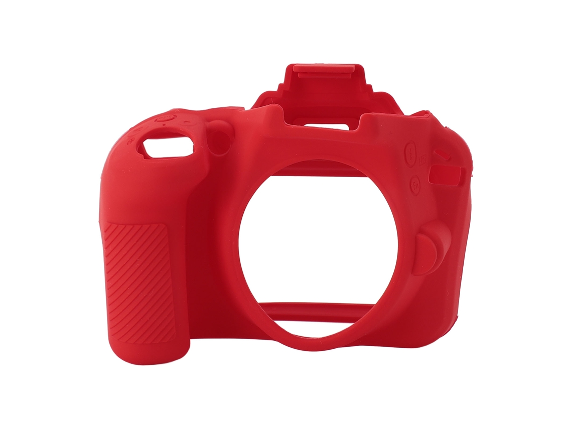 Capa de silicone para câmeras D3300 e D3400, capa protetora leve e macia na cor vermelha, resistente a arranhões.