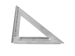 Régua Triangular 90 Graus Liga de Alumínio 18,5cm Horizontal Medidor de Ângulo