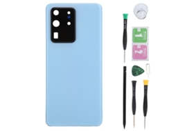 Aetheria capa Traseira da Bateria com Ferramentas para Samsung S20 Ultra 5g Vidro Blue