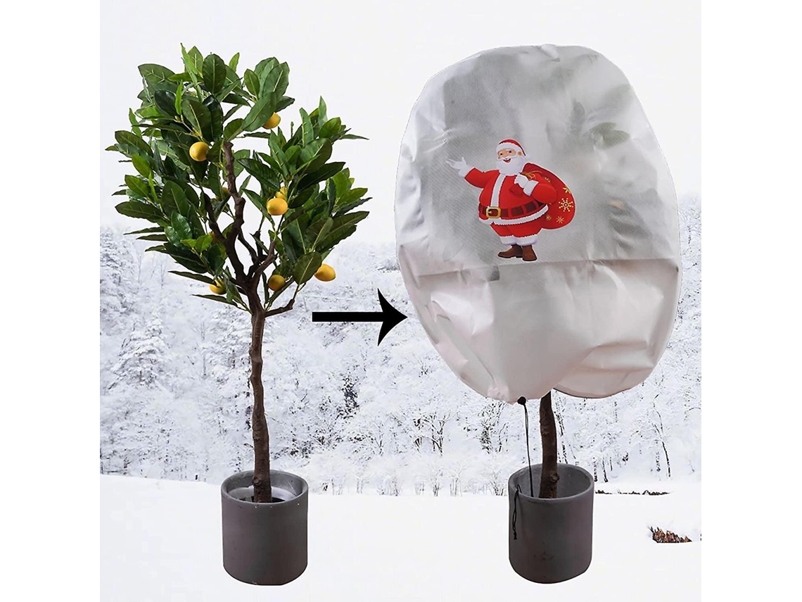 Omni funda de Proteção Contra Geadas para Plantas de Inverno 80x110cm com Cordão Elástico, Respirável e Reutilizável
