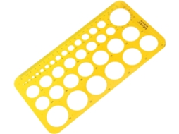 Régua Curva De Plástico Transparente Laranja Para Desenho
