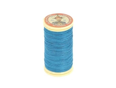 Fio De Linho Glacé 30 M Fio Chinês N° 40 Fio De Linho Torcido, Liso, Resistente 735 Azul Azur Fil Au Chinois (...)
