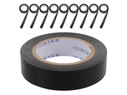 Luxshiny Kit Com 10-fitas Isolantes Pretas De Alta Temperatura, Fita Elétrica Fina De Pvc Para Reparo Cabos, Uso Interno