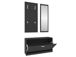 Shoe Cabinet Set, Shoe Cabinet Sets Vidaxl Preto Madeira Processada (n/a)