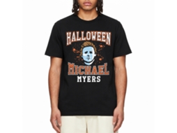 Rockinstone Halloween Movie Varsity 2 Black Adult T-shirt Size:xl